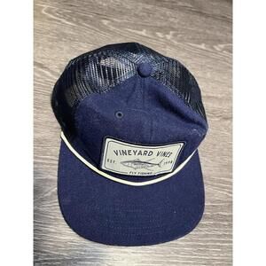 Vineyard Vines Hat Fly Fishing 1998 Blue Adjustable Snapback